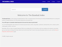 Tablet Screenshot of baseballindex.org